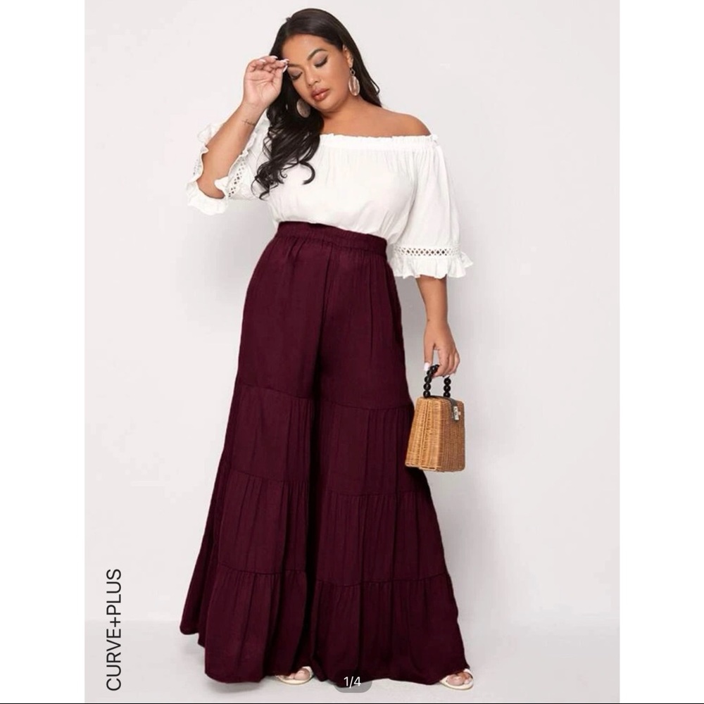 SHEIN Flowy Pants and Blouse Set